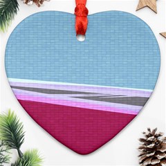 Cracked Tile Ornament (heart) by BangZart