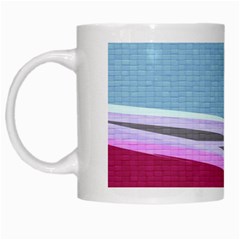 Cracked Tile White Mugs by BangZart