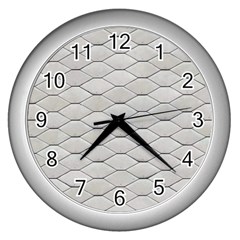 Roof Texture Wall Clocks (silver)  by BangZart