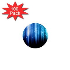 Blue Abstract Vectical Lines 1  Mini Magnets (100 Pack)  by BangZart