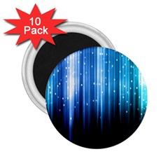 Blue Abstract Vectical Lines 2 25  Magnets (10 Pack)  by BangZart