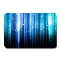 Blue Abstract Vectical Lines Plate Mats by BangZart