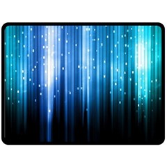 Blue Abstract Vectical Lines Fleece Blanket (large)  by BangZart