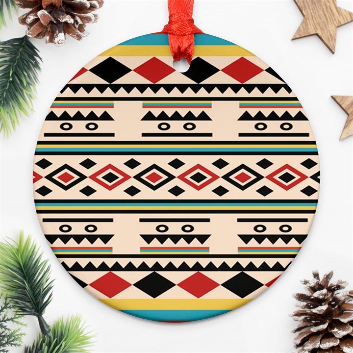 Tribal Pattern Ornament (Round)