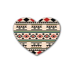 Tribal Pattern Heart Coaster (4 Pack)  by BangZart