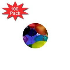 Colorful Balloons Render 1  Mini Buttons (100 Pack)  by BangZart