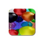 Colorful Balloons Render Rubber Square Coaster (4 pack)  Front