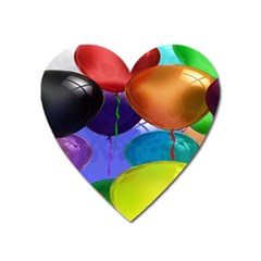 Colorful Balloons Render Heart Magnet by BangZart