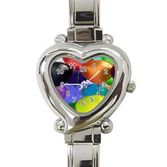 Colorful Balloons Render Heart Italian Charm Watch by BangZart