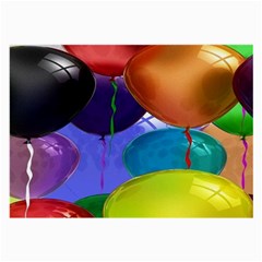 Colorful Balloons Render Large Glasses Cloth (2-side) by BangZart