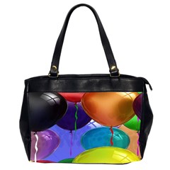 Colorful Balloons Render Office Handbags (2 Sides)  by BangZart