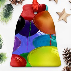 Colorful Balloons Render Bell Ornament (two Sides) by BangZart