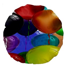 Colorful Balloons Render Large 18  Premium Round Cushions by BangZart