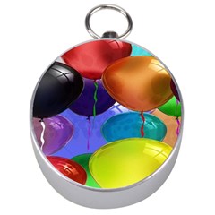 Colorful Balloons Render Silver Compasses by BangZart