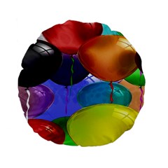 Colorful Balloons Render Standard 15  Premium Flano Round Cushions by BangZart