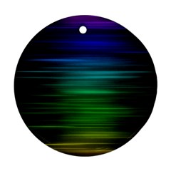 Blue And Green Lines Ornament (round)