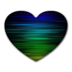 Blue And Green Lines Heart Mousepads by BangZart