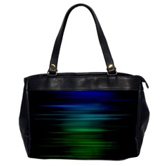 Blue And Green Lines Office Handbags