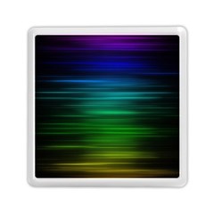 Blue And Green Lines Memory Card Reader (square)  by BangZart