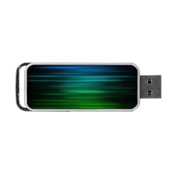 Blue And Green Lines Portable Usb Flash (one Side) by BangZart