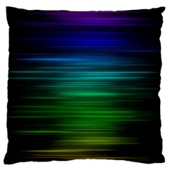 Blue And Green Lines Large Flano Cushion Case (one Side) by BangZart