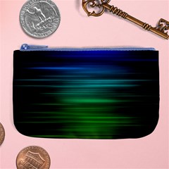 Blue And Green Lines Large Coin Purse by BangZart