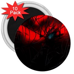 Spider Webs 3  Magnets (10 Pack)  by BangZart