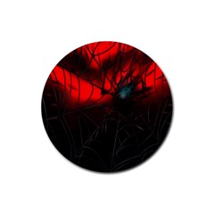 Spider Webs Rubber Round Coaster (4 Pack)  by BangZart