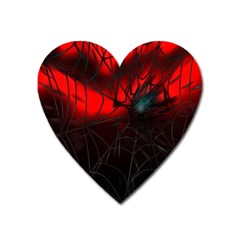 Spider Webs Heart Magnet by BangZart