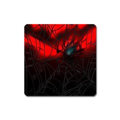 Spider Webs Square Magnet by BangZart