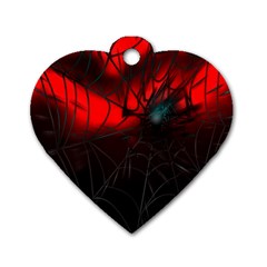 Spider Webs Dog Tag Heart (two Sides) by BangZart