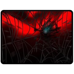 Spider Webs Fleece Blanket (large)  by BangZart