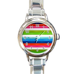 Colorful Plasticine Round Italian Charm Watch by BangZart