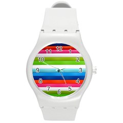 Colorful Plasticine Round Plastic Sport Watch (m) by BangZart