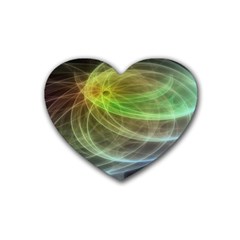 Yellow Smoke Heart Coaster (4 Pack)  by BangZart