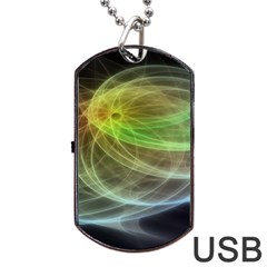 Yellow Smoke Dog Tag Usb Flash (two Sides) by BangZart