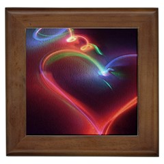 Neon Heart Framed Tiles by BangZart