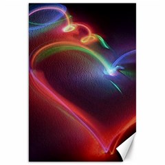 Neon Heart Canvas 20  X 30   by BangZart