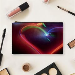 Neon Heart Cosmetic Bag (medium)  by BangZart