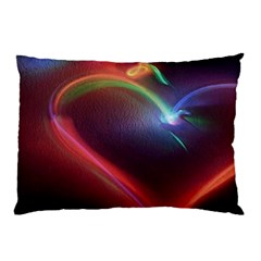 Neon Heart Pillow Case (two Sides) by BangZart