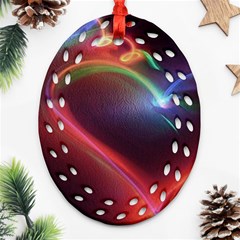 Neon Heart Ornament (oval Filigree) by BangZart