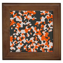 Camouflage Texture Patterns Framed Tiles by BangZart