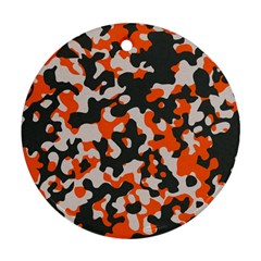 Camouflage Texture Patterns Ornament (round)