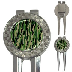 Green Military Vector Pattern Texture 3-in-1 Golf Divots by BangZart