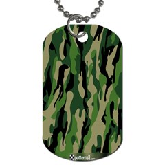 Green Military Vector Pattern Texture Dog Tag (one Side) by BangZart