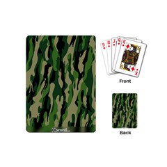 Green Military Vector Pattern Texture Playing Cards (mini)  by BangZart