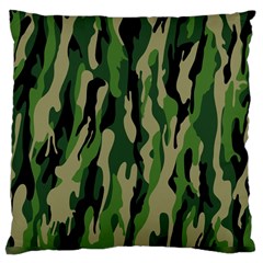 Green Military Vector Pattern Texture Large Cushion Case (one Side) by BangZart