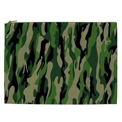 Green Military Vector Pattern Texture Cosmetic Bag (xxl)  by BangZart