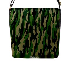 Green Military Vector Pattern Texture Flap Messenger Bag (l)  by BangZart