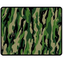 Green Military Vector Pattern Texture Double Sided Fleece Blanket (medium)  by BangZart